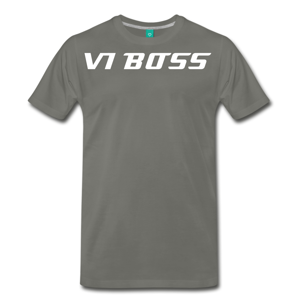 VI BOSS Men's Premium T-Shirt - asphalt gray / S - VI BOSS